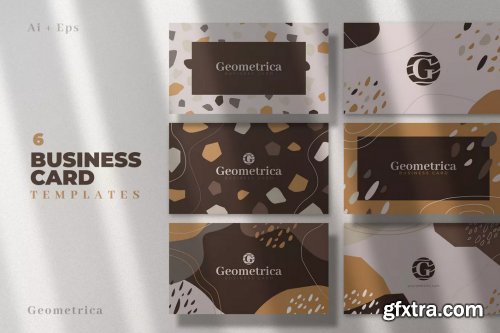 6 Abstract Business Card Templates 