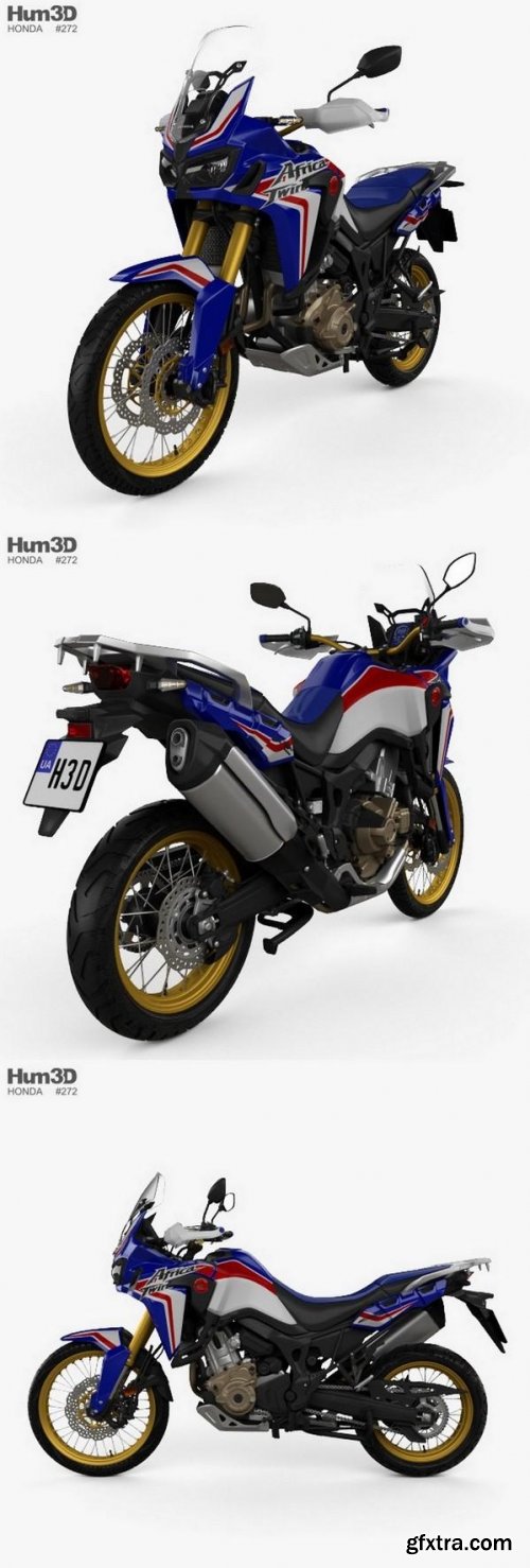 Honda CRF 1000L Africa Twin ABS 2019 3D Model