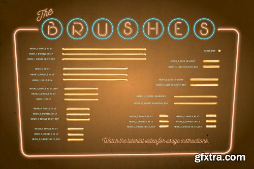 CreativeMarket - Neon Affinity Brushes 4019199