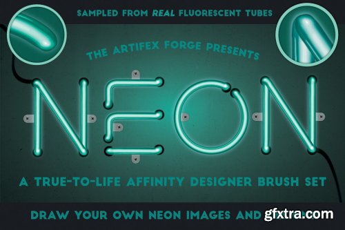 CreativeMarket - Neon Affinity Brushes 4019199