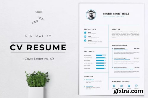 Minimalist CV Resume Vol. 49