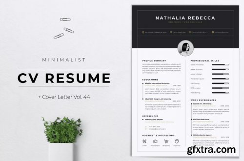 Minimalist CV Resume Vol. 44