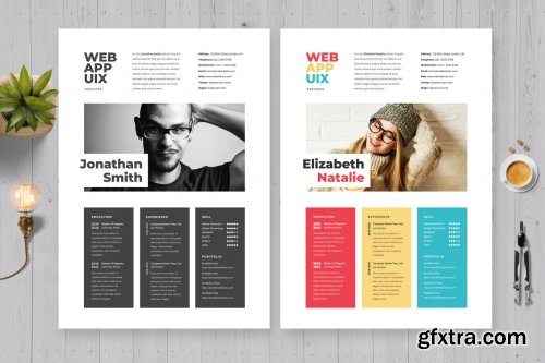 Creative Simple Resume / Cv Template 25