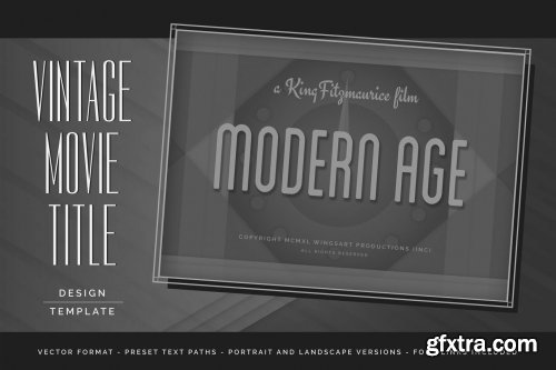 Vintage Movie Title Design Template