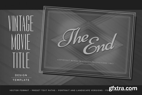 Vintage Movie Title Design Template