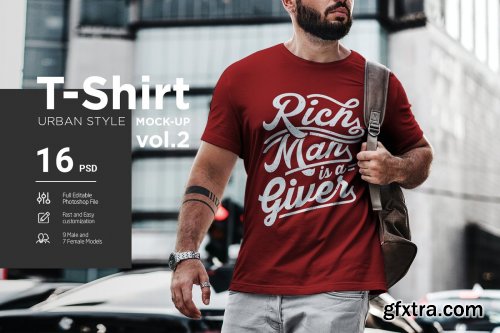 CreativeMarket - T-Shirt Mock-Up Urban Style vol.2 3188333