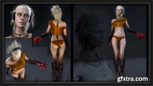  Model & Texture a complete Female Character for Games 