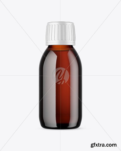 Amber Glass Bottle Mockup 48154