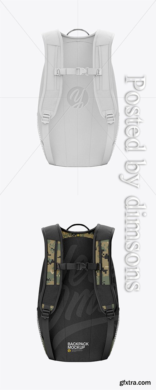 Backpack Mockup - Back View 23316