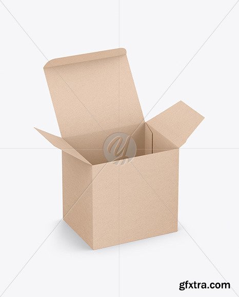 Opened Kraft Box Mockup