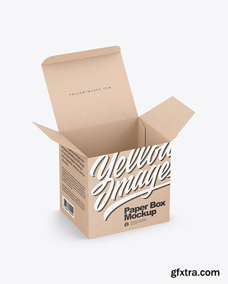 Opened Kraft Box Mockup