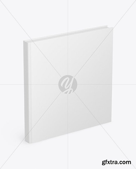 Book w/ Matte Cover Mockup - High Angle View 48171