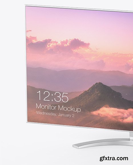 Metallic Monitor Mockup 48159