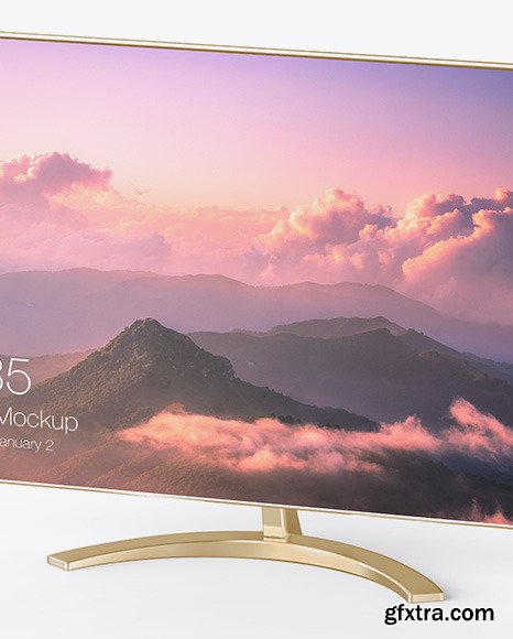 Metallic Monitor Mockup 48159