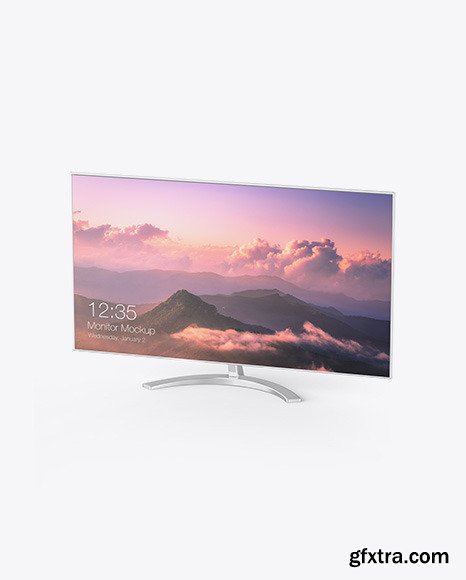 Metallic Monitor Mockup 48159