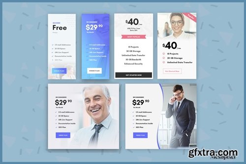 Business Pricing Table UI PSD Template