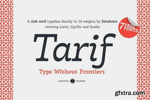 Tarif Font Family