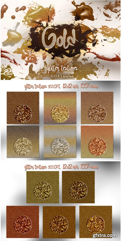 Luxury Glitter Digital Paper 12 Gold 1742596