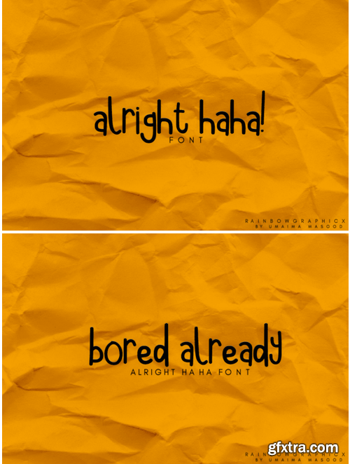 Alright Haha Font