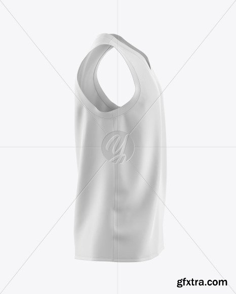 Basketball Jersey with V-Neck Mockup 48197