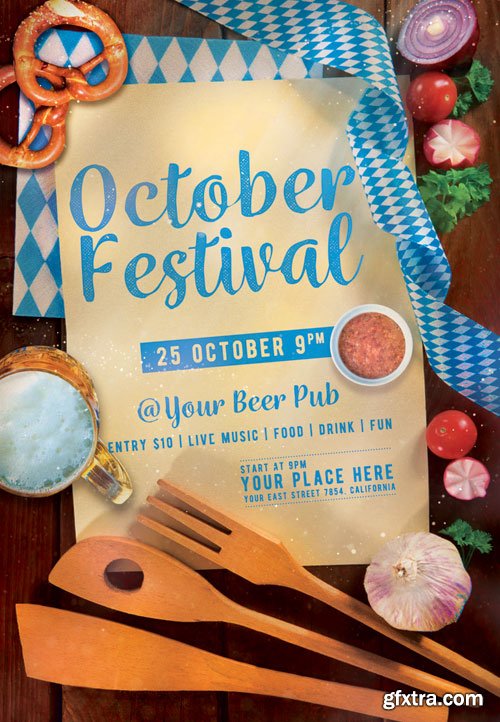 Octoberfest night - Premium flyer psd template