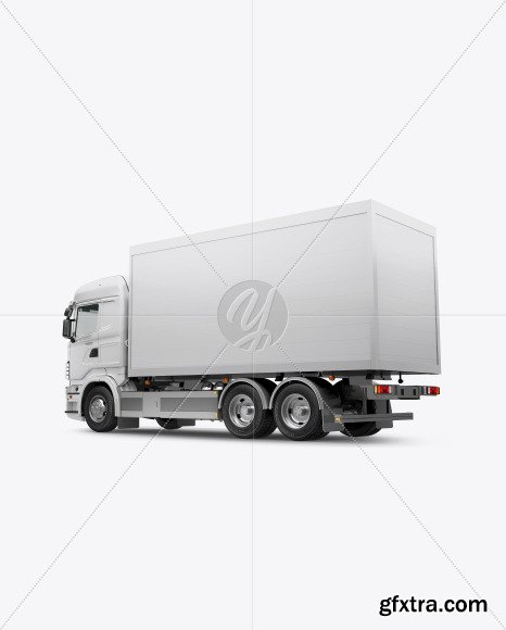 Truck Mockup - Back Half Side View 48192