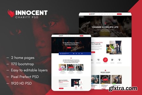 Innocent - Nonprofits Charity PSD Template