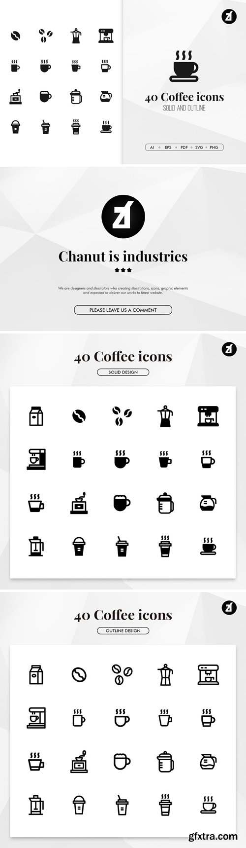 40 Coffee minimal icons