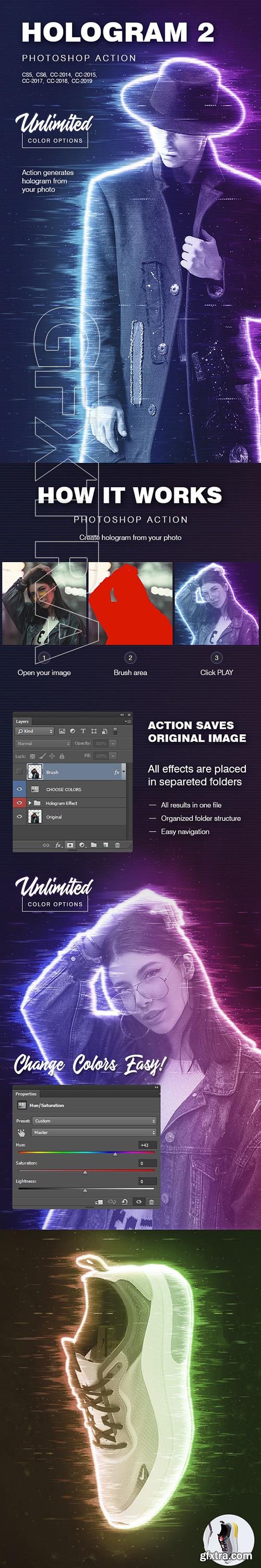 GraphicRiver - Hologram 2 - Photoshop Action 24355788