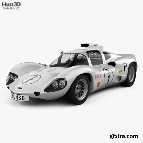 Chaparral 2D Race Car with HQ interior 1966 3D model