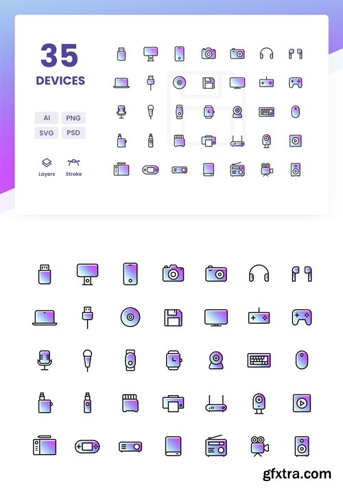 Devices - Icons Pack (Gradient)