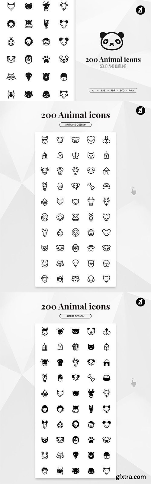 200 Animal minimal icons