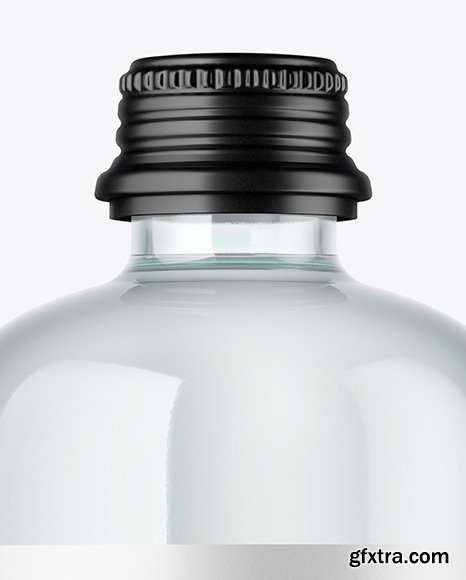 Clear Glass Bottle Mockup 48235