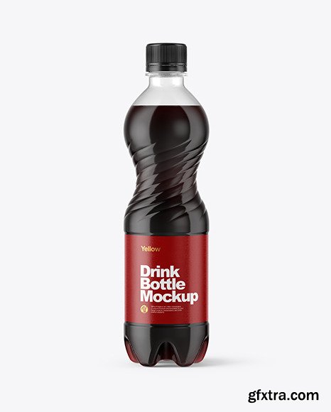 500ml PET Bottle With Cola Mockup 48240