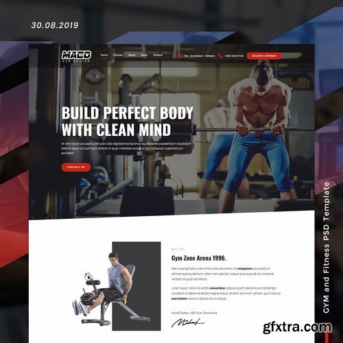 Maco Gym and Fitness PSD Template