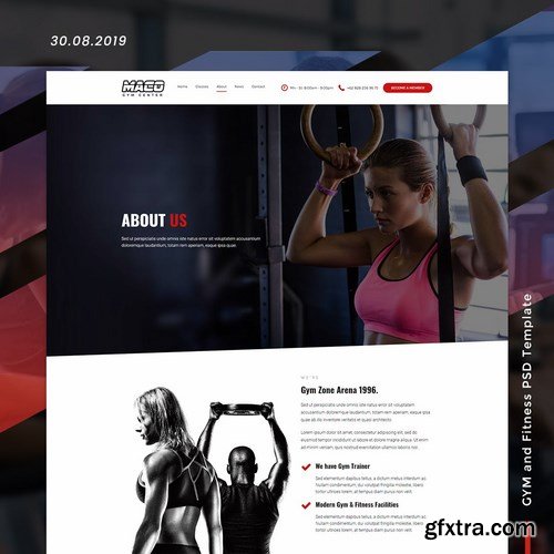 Maco Gym and Fitness PSD Template