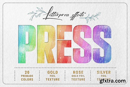 Letterpress - Text & Logo PSD Mockups