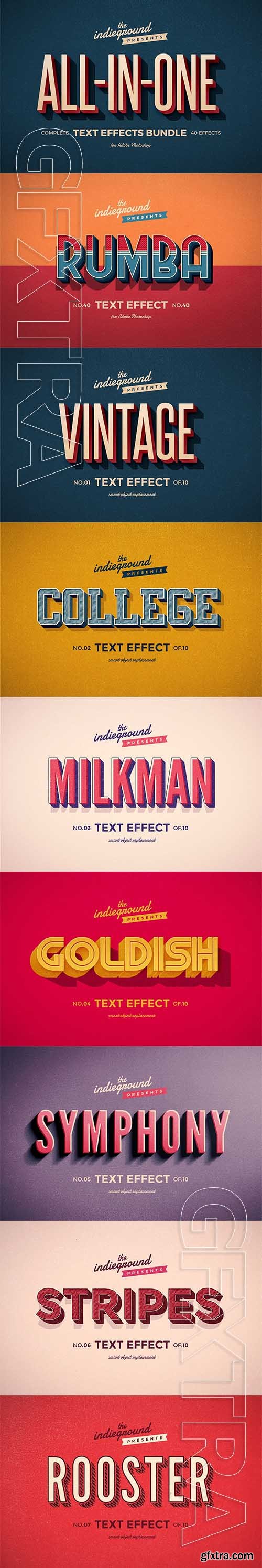 CreativeMarket - Retro Text Effects Complete Bundle 3956949