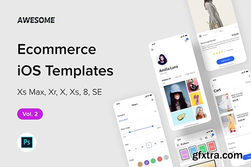 Awesome iOS UI Kit - Ecommerce Vol. 2 (Photoshop)