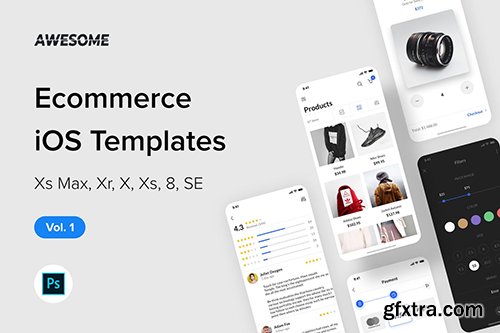 Awesome iOS UI Kit - Ecommerce Vol. 1 (Photoshop)