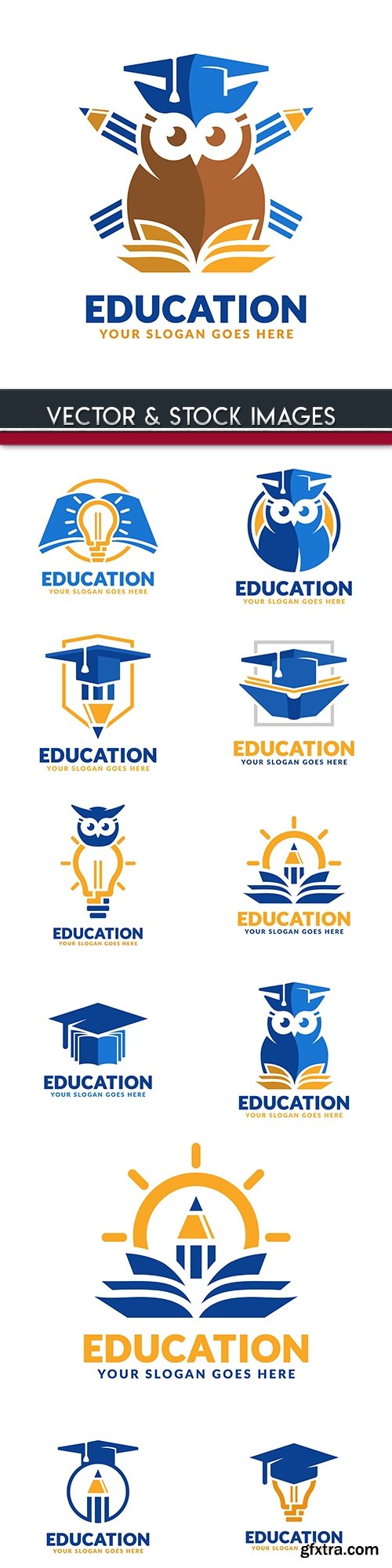 School education creative logos design 26