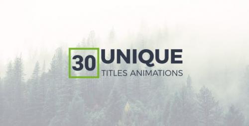 Udemy - 30 Unique Titles Animations