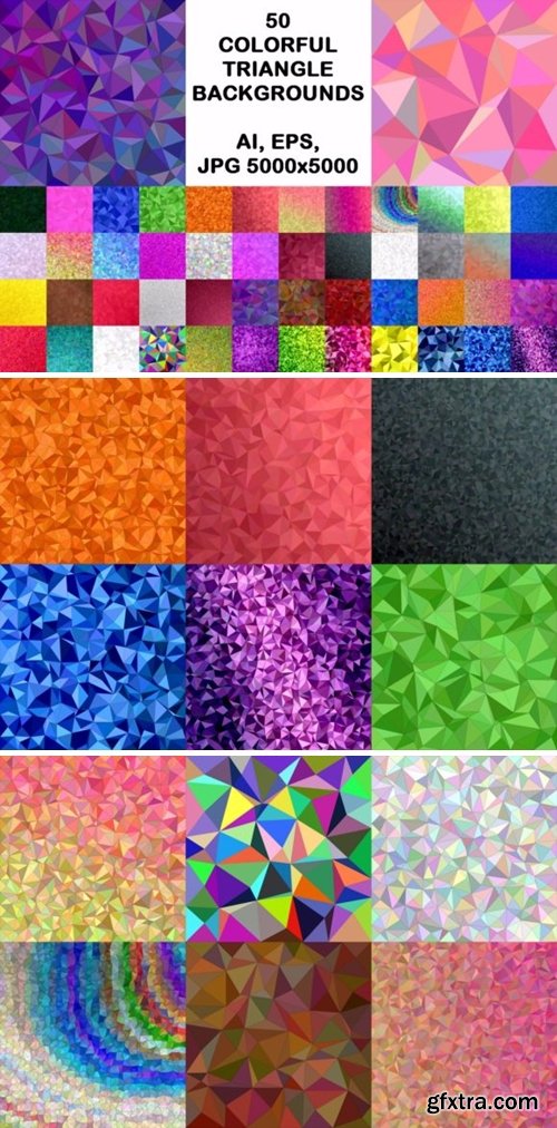 50 Colorful Triangle Backgrounds 1748650