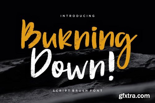 Burning Down Brush Font