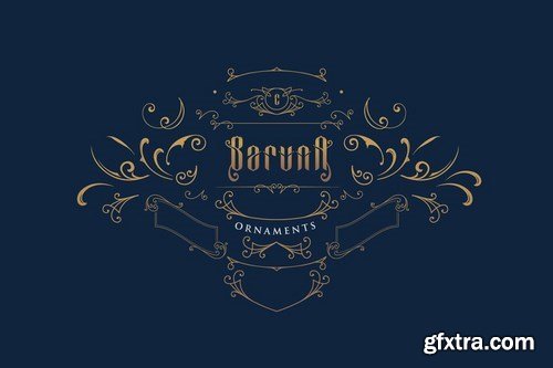 CM - Baruna - Layered font with ornament 3305783