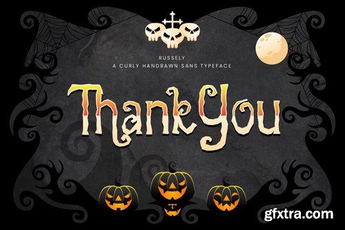 Russely - Curly Handrawn Halloween Font