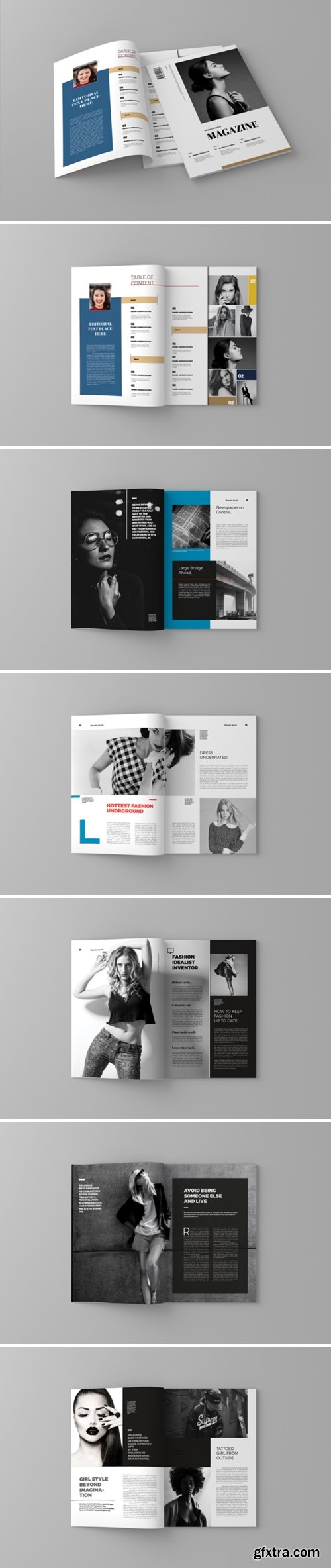 Monochrome Magazine Template 1750289