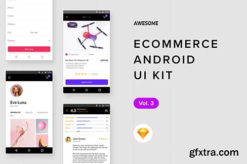 Android UI Kit - Ecommerce Vol. 3 (Sketch)