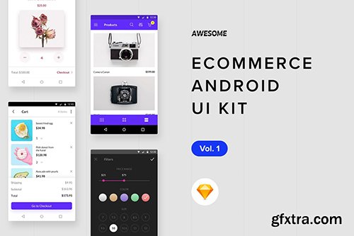 Android UI Kit - Ecommerce Vol. 1 (Sketch)