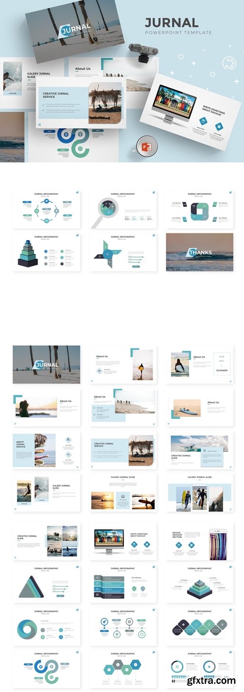 Jurnal Powerpoint, Keynote and Google Slides Templates